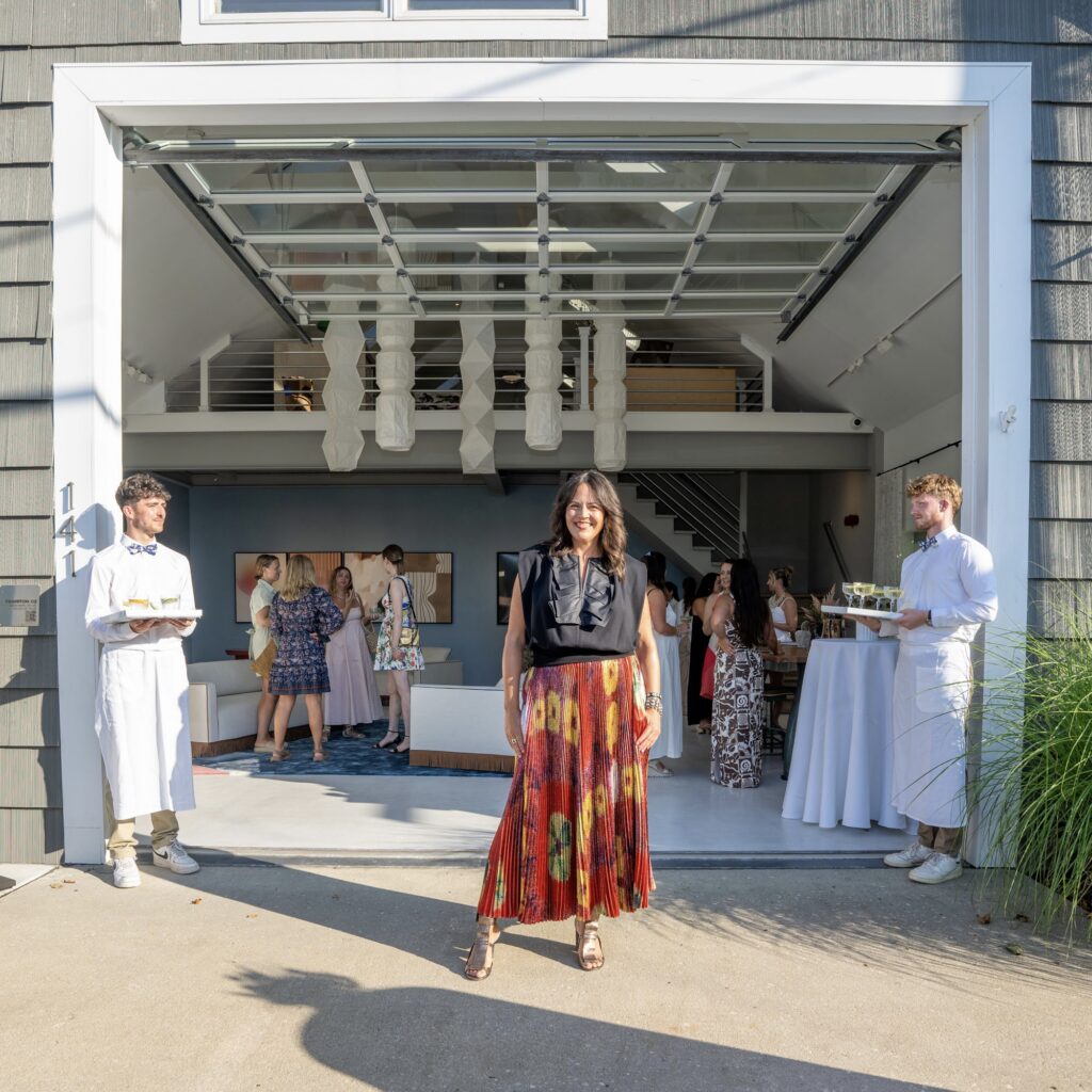 Elena Frampton at her gallery and work space, The Barn, in Bridgehampton. (Photo courtesy of Elena Frampton)