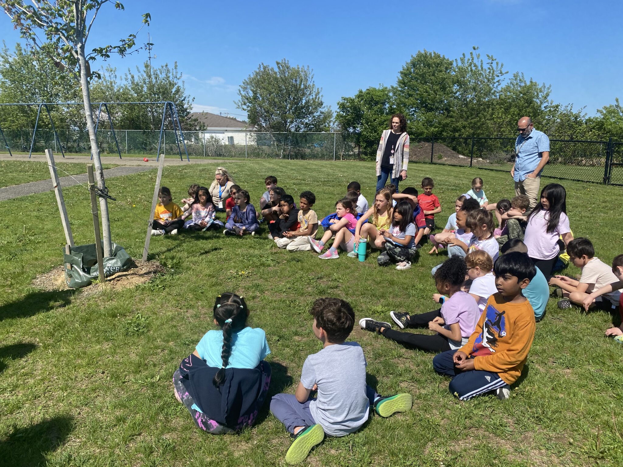 Charles Riley Playground Riley Avenue's playground tree blossoms along with students - Riverhead ...