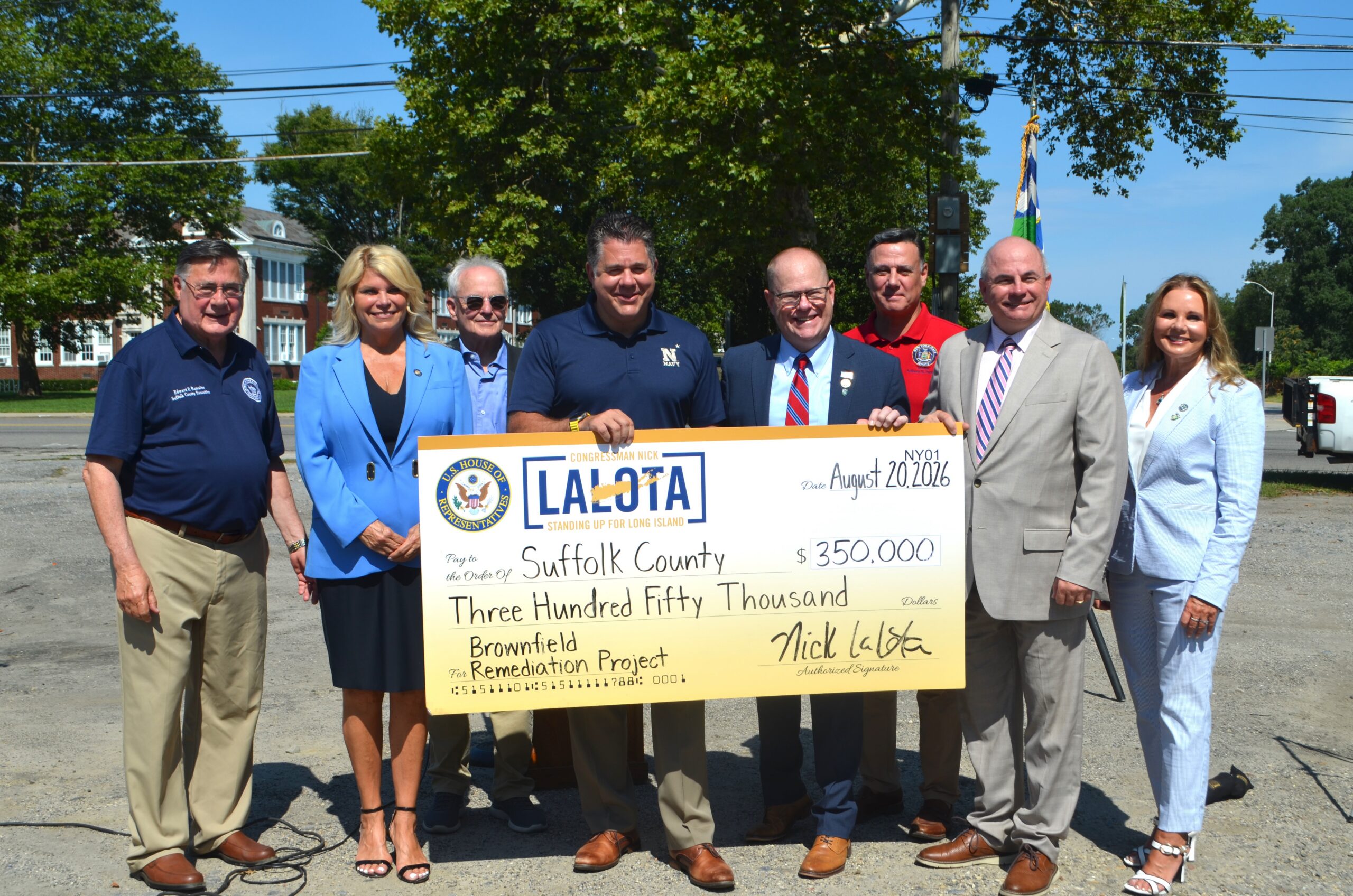 Riverhead gets $630K from LaLota for police vehicles and Brownfield remediation project