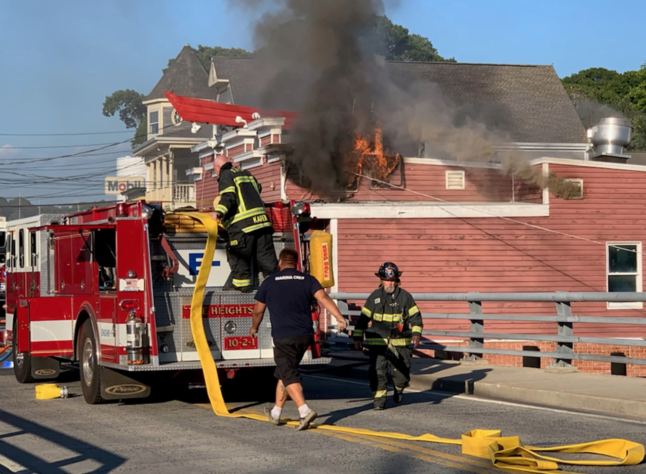 No injuries reported as more than 40 firefighters battle blaze at The ...