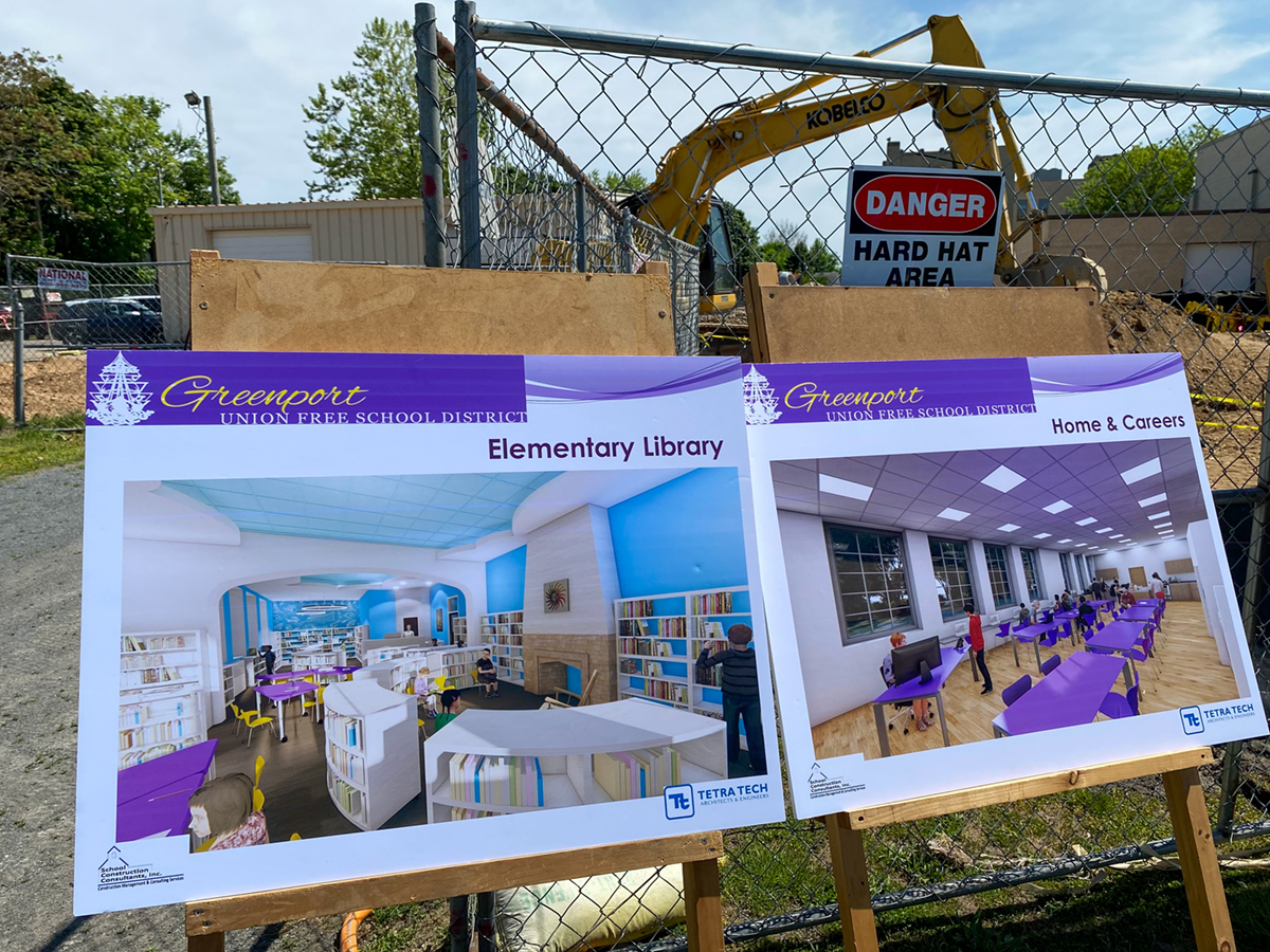 Greenport school breaks ground on 18M project that includes new gym