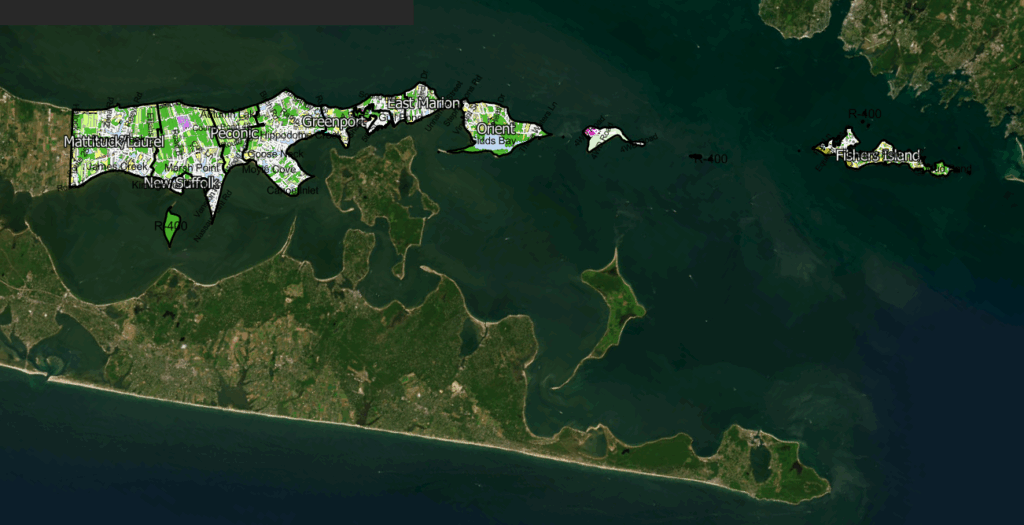 Southold's proposed new zoning update map.