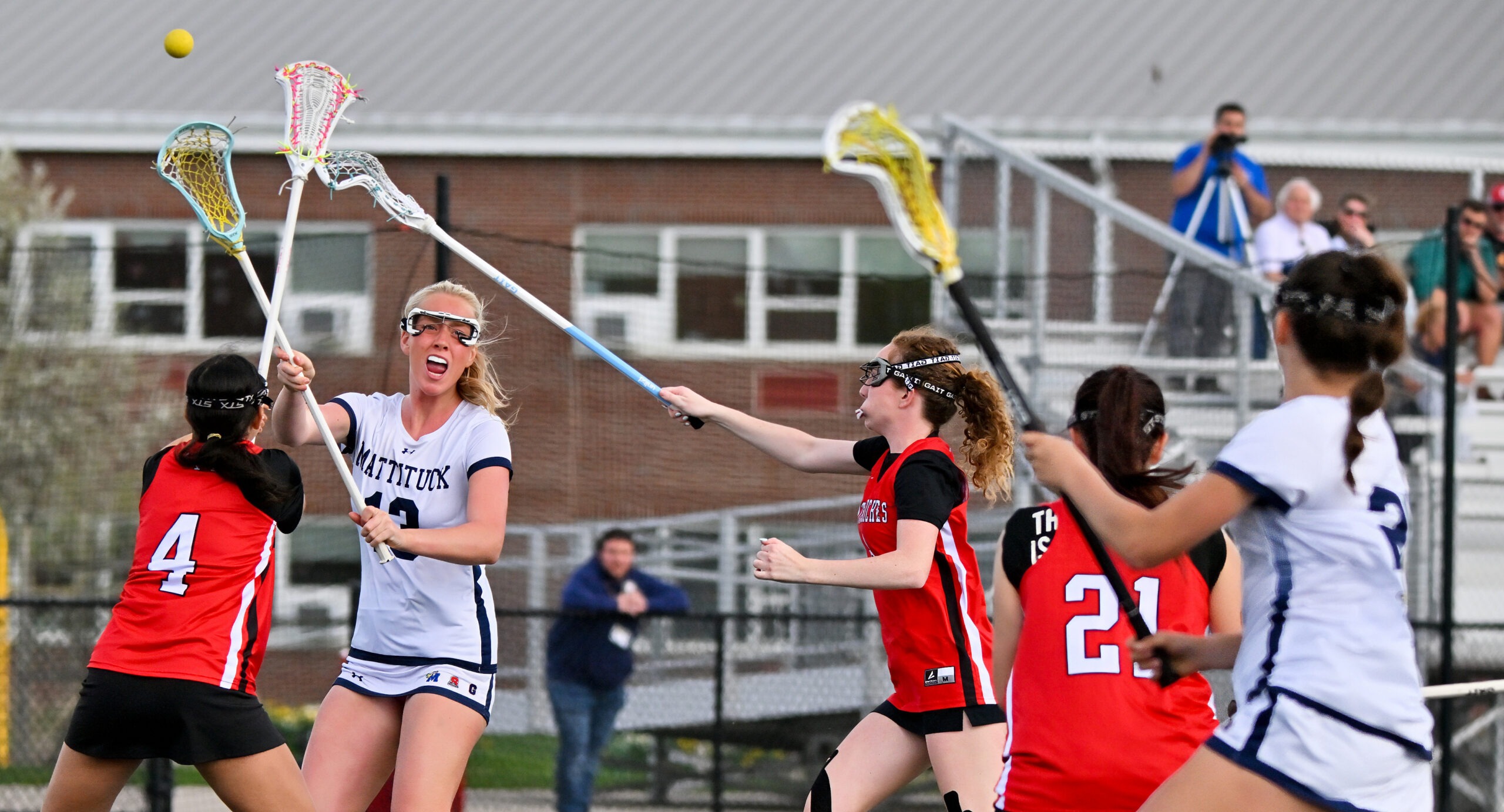 Familiar faces lead M/G/S girls lax to dominant win over Center Moriches