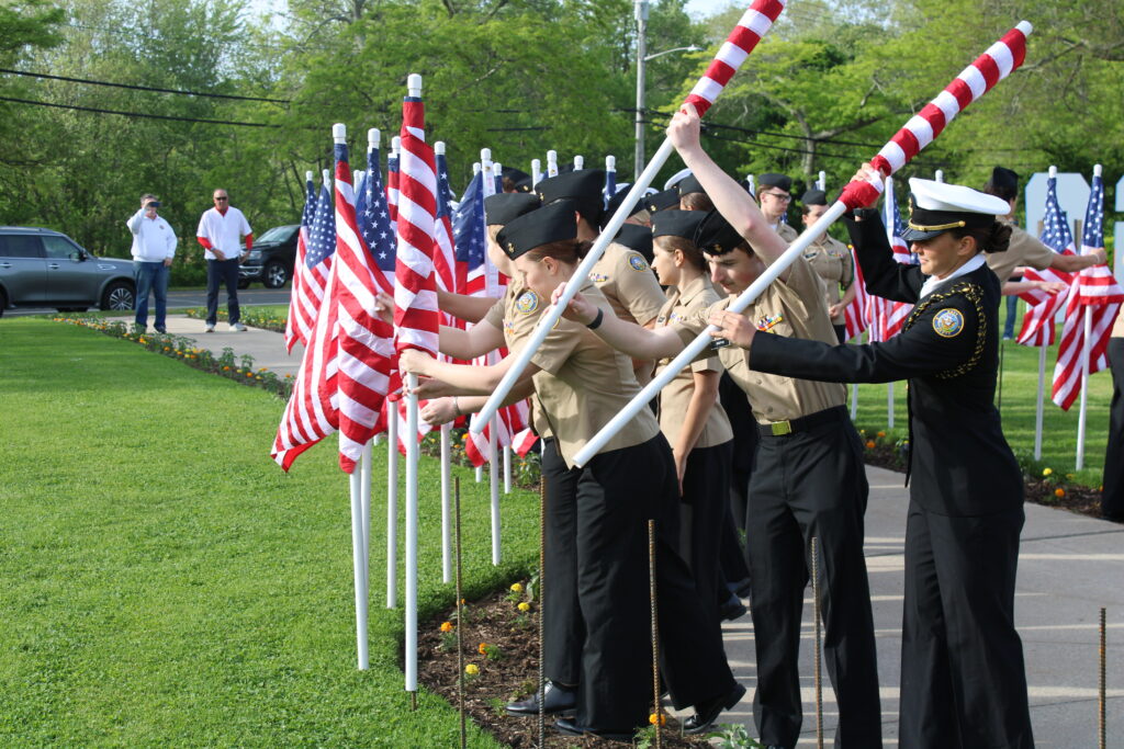 Mattituck students celebrate America’s 250th, honor veterans with flag ceremony, time capsule