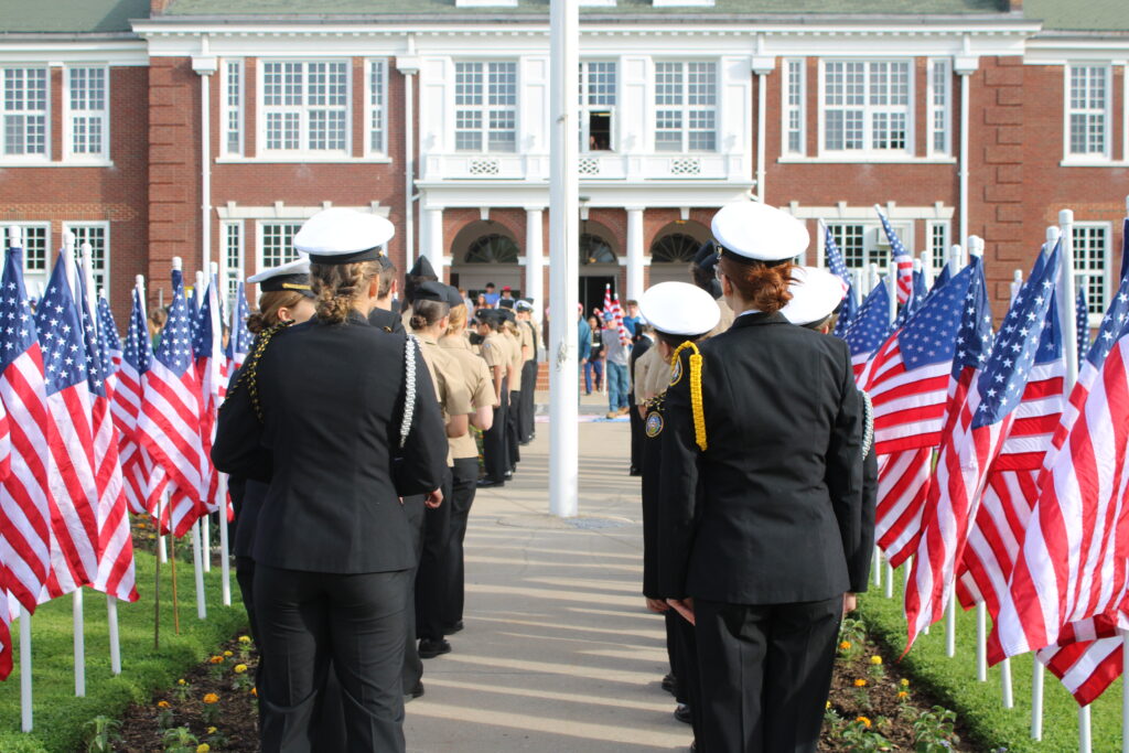 Mattituck students celebrate America’s 250th, honor veterans with flag ceremony, time capsule