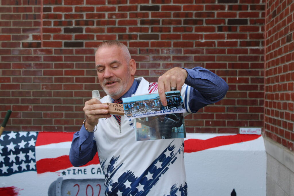 Mattituck students celebrate America’s 250th, honor veterans with flag ceremony, time capsule