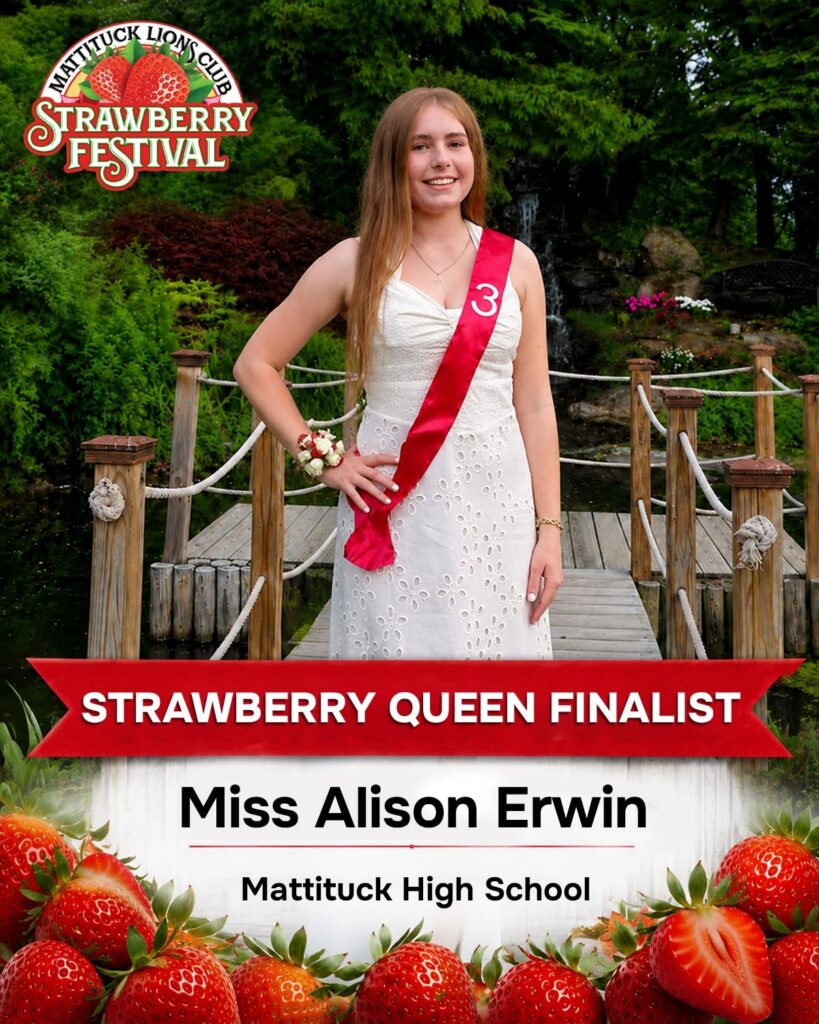 Who will wear the Strawberry Queen crown in Mattituck this year?