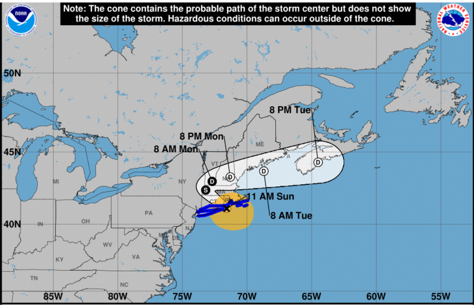 Henri hits Island as tropical storm with heavy rain; area largely ...